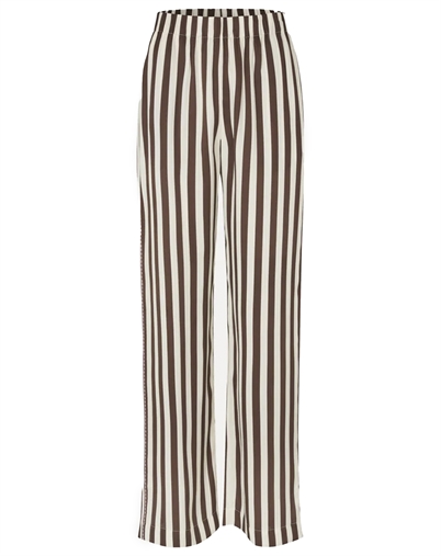 Stine Goya - Elasticated Long Bukser - Ivory Stripes
